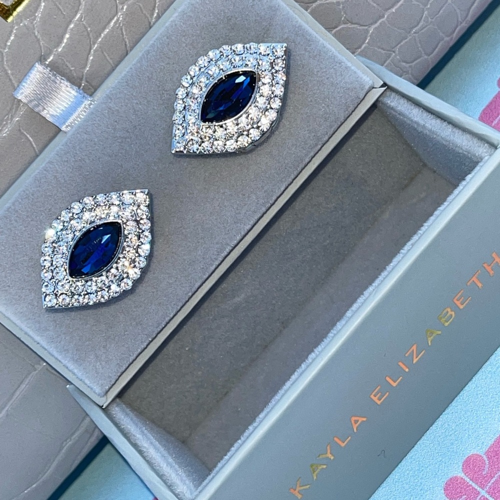 Pavé Silver Sapphire Evil Eye Shoe Jewelry